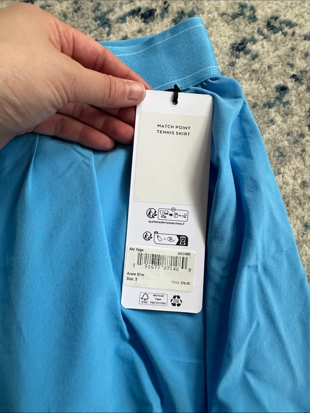 Alo yoga Match Point Tennis Skirt azure blue